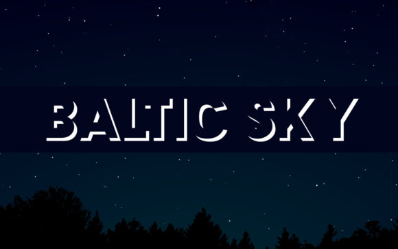 Baltic Sky: A Cool Outlined Display Typeface