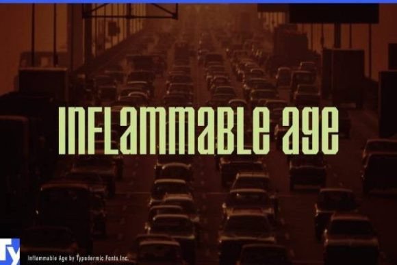 Inflammable Age: A Bold Unicase Display Font for Modern Designs