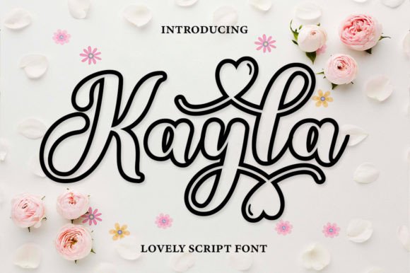 Kayla Outline: A Charming Handwritten Typeface for Creative Projects