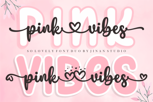 Pink Vibes Duo: A Romantic Script & Sans Serif Font Pair