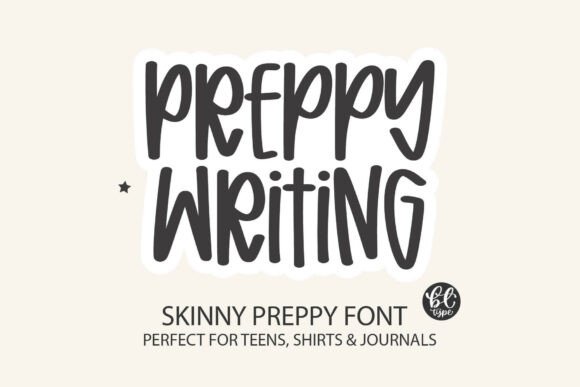 Preppy Writing: A Stylish Handwritten Font for Modern Designs
