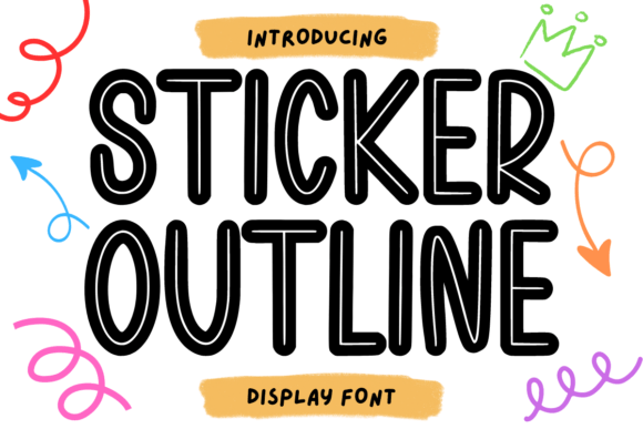 Sticker Outline: A Unique Display Font for Modern Designs